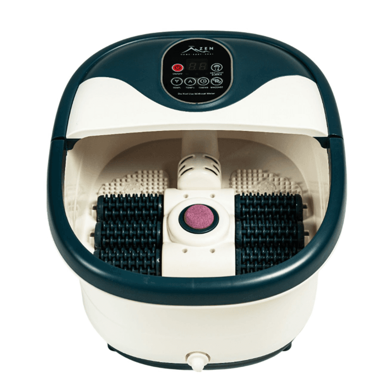 Zen Mississippi - Bain de pieds - 4 thérapies : Bain moussant, 4 rouleaux de shiatsu avec points d'acupression, Vibration, Infrarouge - Pierre ponce