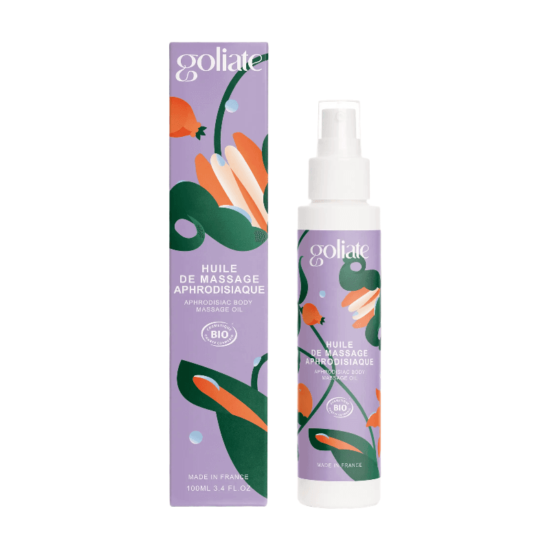 GOLIATE Huile de Massage Bio – Aphrodisiaque – Bois de Santal – 100ml