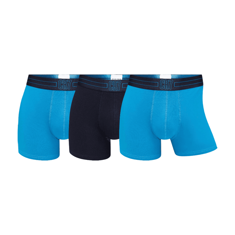 CR7 Lot de 3 boxers Bleu/Bleu/Noir