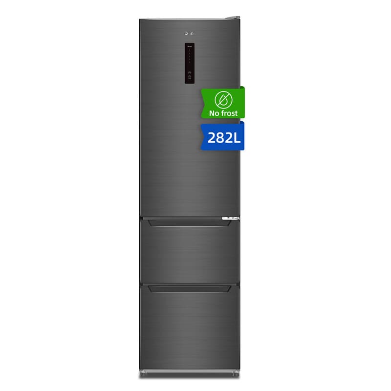 CHiQ Réfrigérateur-congélateur pose-libre noir - 282 L