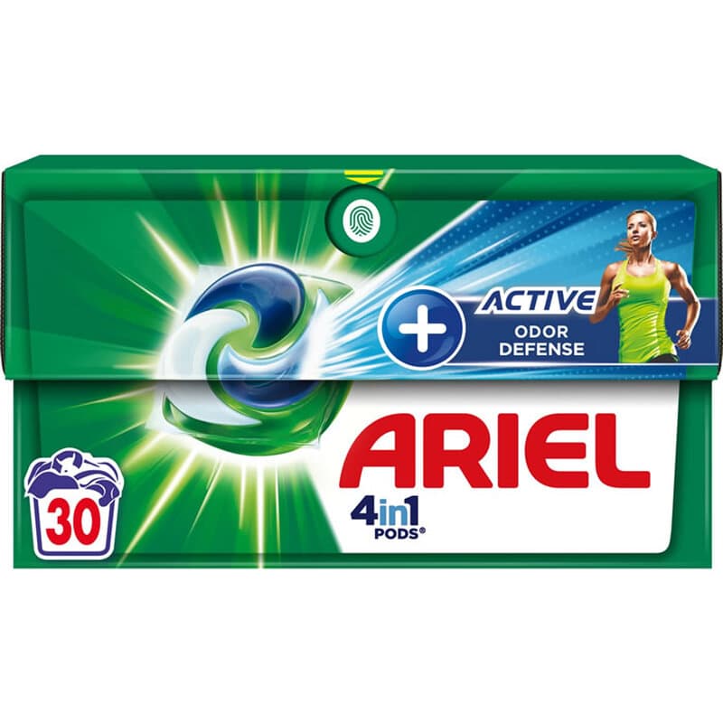 ARIEL Tablettes 4-en-1 protection active contre les odeurs 30 doses