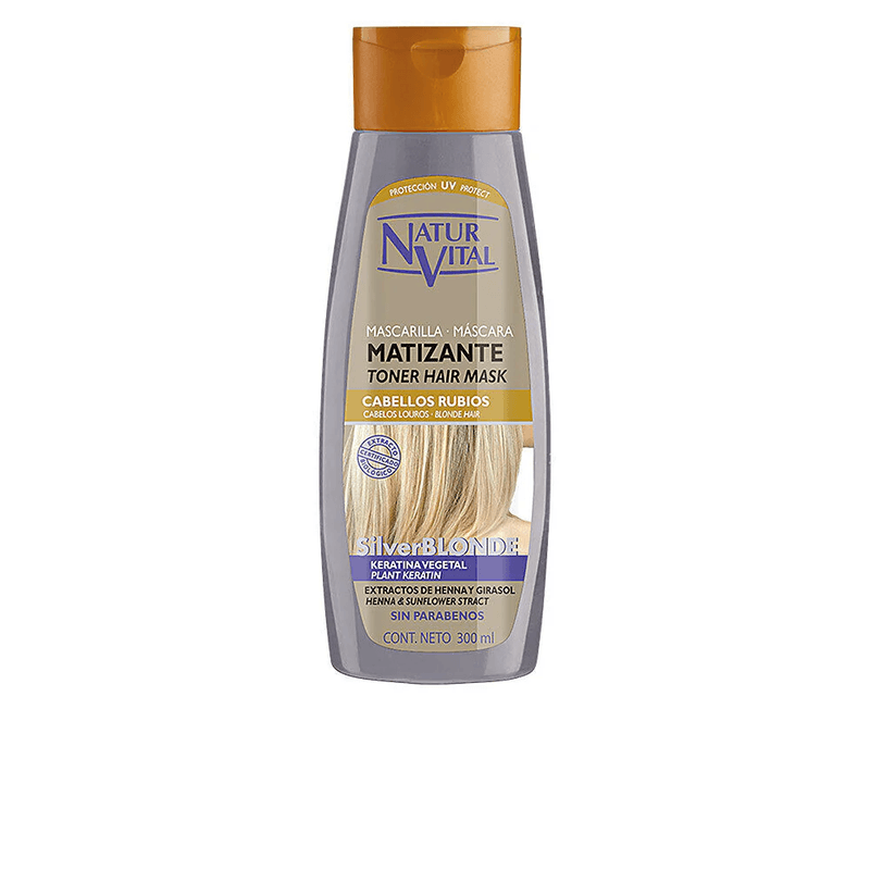 NaturVital Masque capillaire tonifiant pour cheveux blonds argentés 300 ml