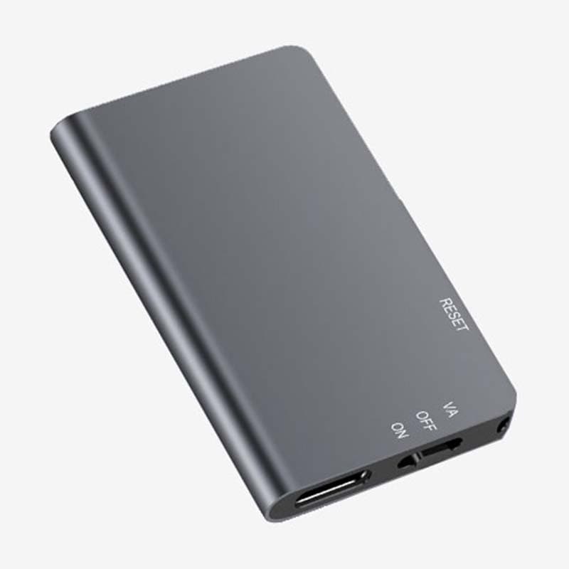 Rexsun L810 Enregistreur vocal numérique 64 Go, enregistrement à une touche, ABS + alliage d'aluminium, Gris