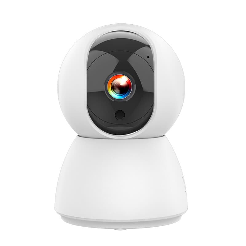 KYF Caméra de sécurité intérieure filaire rotative motorisée Full HD 4 MP avec P/T et sirène d'alarme intégrée
