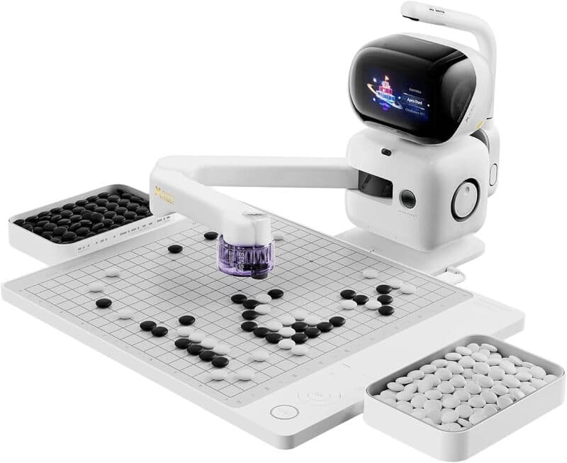 Adversaire de jeu de go intelligent – Plateau de go IA SenseRobot Go Professional équipé d'un bras robotique, adapté à tous les niveaux, parties