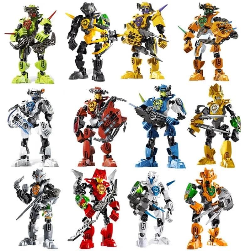 Briques de Construction Bioniques Guerrier du Futur - Jouets Éducatifs Robot Figure Robotique DIY pour Enfants