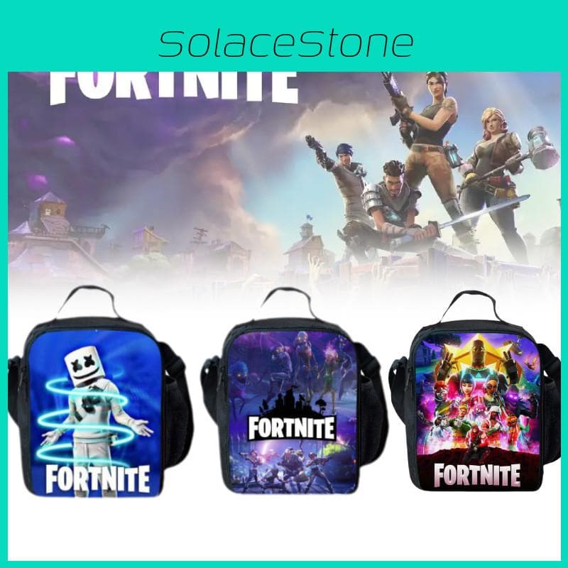 Sac à déjeuner isotherme de jeu de dessin animé, pour collation, pique-nique, voyage, école, boîte à déjeuner