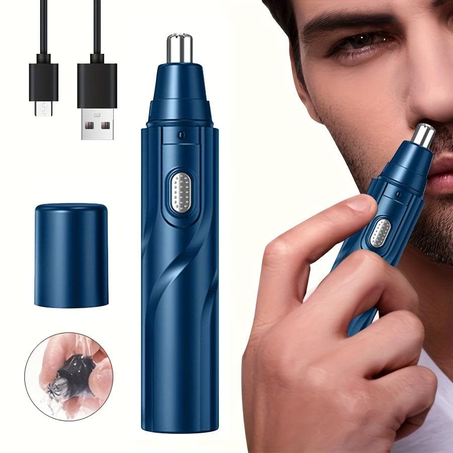 Tondeuse électrique pour oreilles et nez pour hommes, rechargeable par USB, adaptée aux femmes, épilation indolore des sourcils et du visage noir