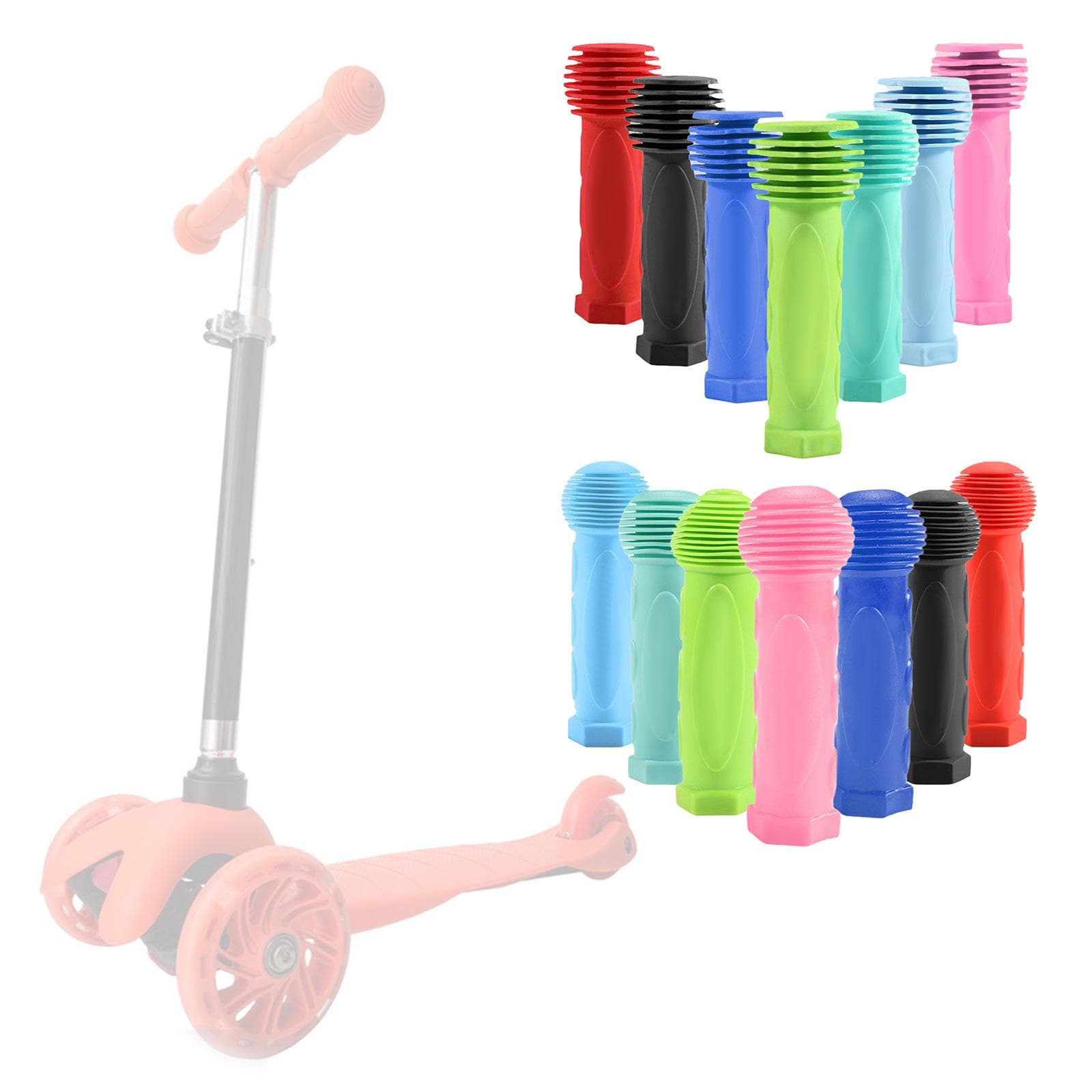 Poignées de Guidon de Trottinette pour Enfants Guidons de Rechange pour Trottinettes à 3/4 Roues Trottinettes à Pousser pour Enfants Vélo Voiture