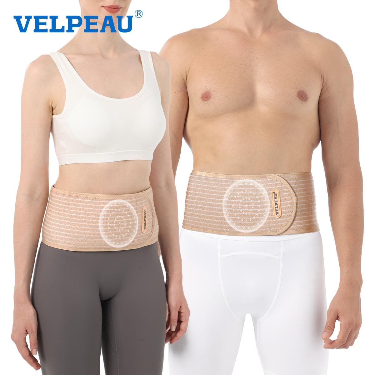 Ceinture pour Hernie Ombilicale Velpeau Parfaite Pour les Hernies Épigastriques Incisionnelles Ainsi que pour le Nombril Support Abdominal Comprend