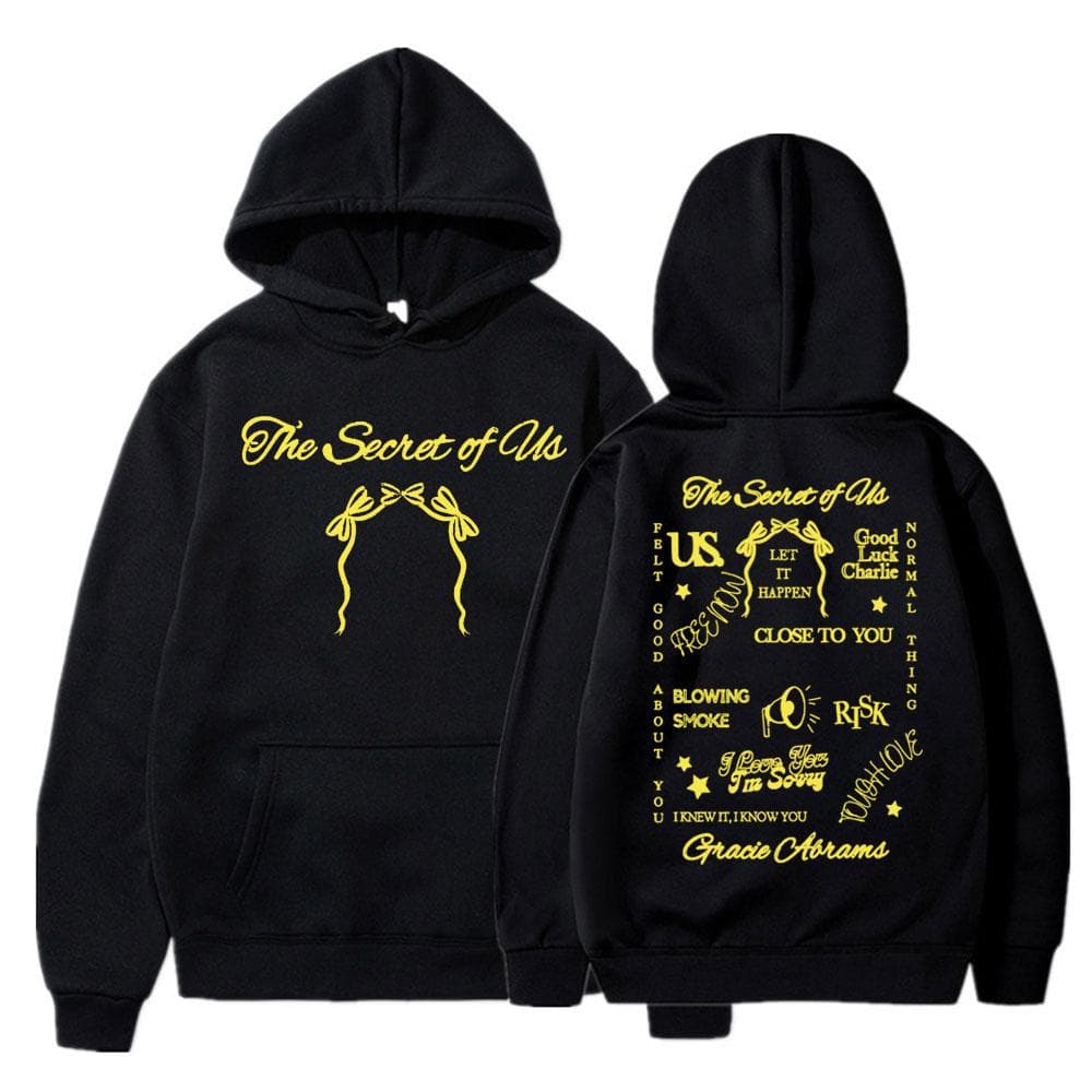 Sweats à capuche rétro Gracie Abrams The Secret of Us Tour Mode Harajuku Hip Hop Sweatshirt de haute qualité Homme Femme Surdimensionné Vêtements