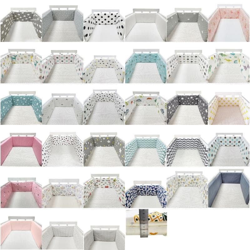 Protection de lit bébé douce et confortable en coton, coussin de rembourrage respirant pour la sécurité et le confort quotidien du nourrisson dans