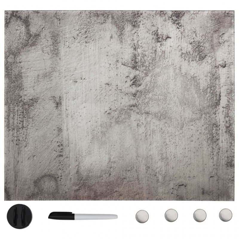 vidaXL Tableau blanc magnétique en verre Mared 60x60 cm