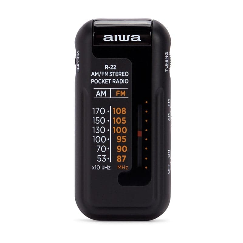 Aiwa R-22BK Mini Radio Analogique AM/FM Noir