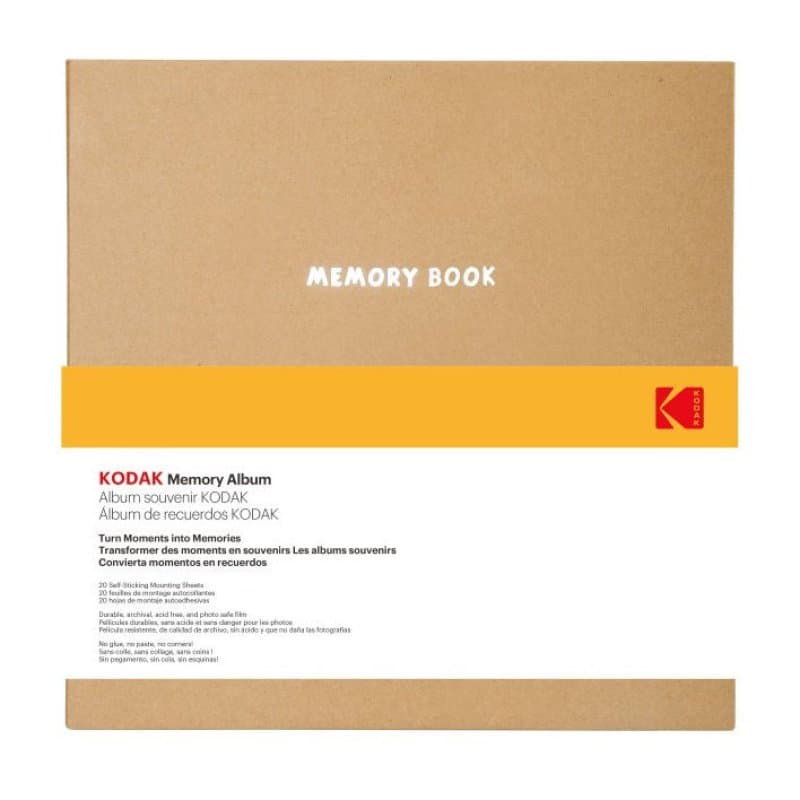 Album Photo Kodak avec Autocollants 20 Pages Format 23,5x27cm Kraft