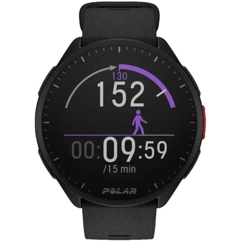 Polar Pacer GPS Bluetooth 45mm MIP Noir Taille Unique Étanche WR50 Cardio Sommeil