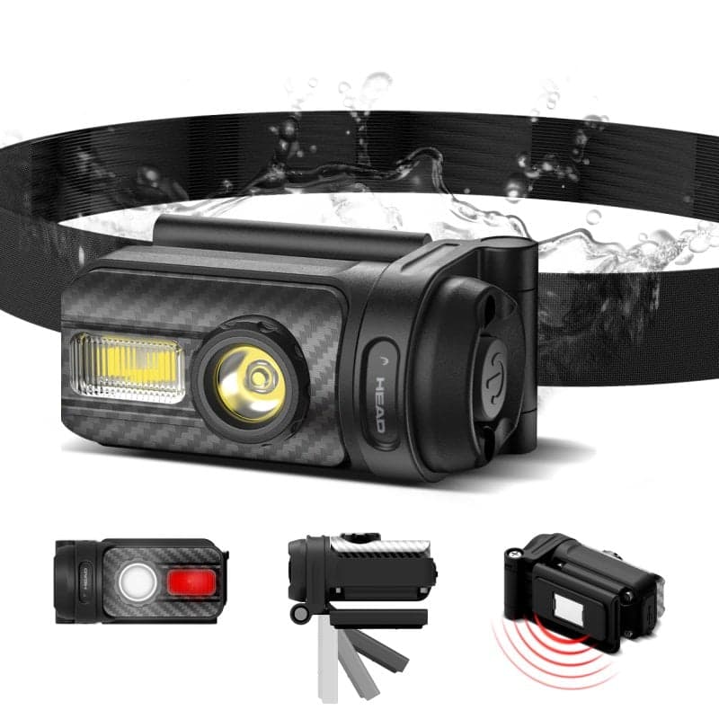 Lampe torche magnétique multifonction avec 8 h d'autonomie et puissance maximale 500 lm IPX4 Noir