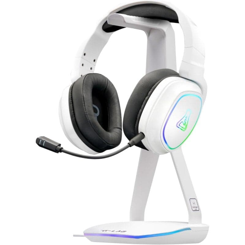Support pour casque à hydrogène The G-Lab Stand avec HUB USB blanc
