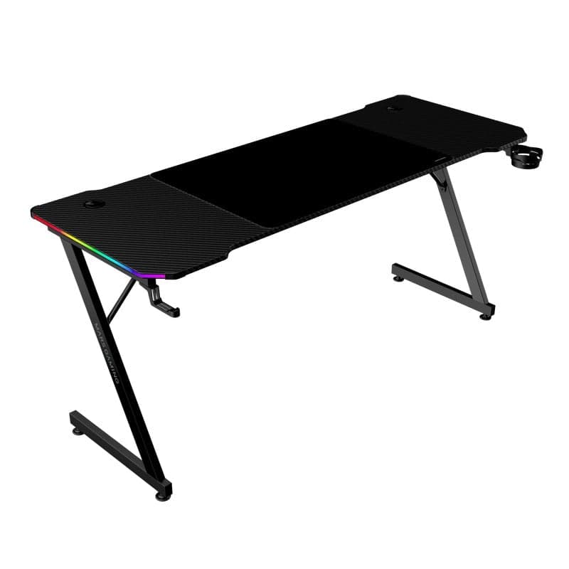 Mars Gaming MGD-x160RGB Table Ergonomique Contrôleur ARGB Tapis XXL Supports Externes 160x60cm Noir
