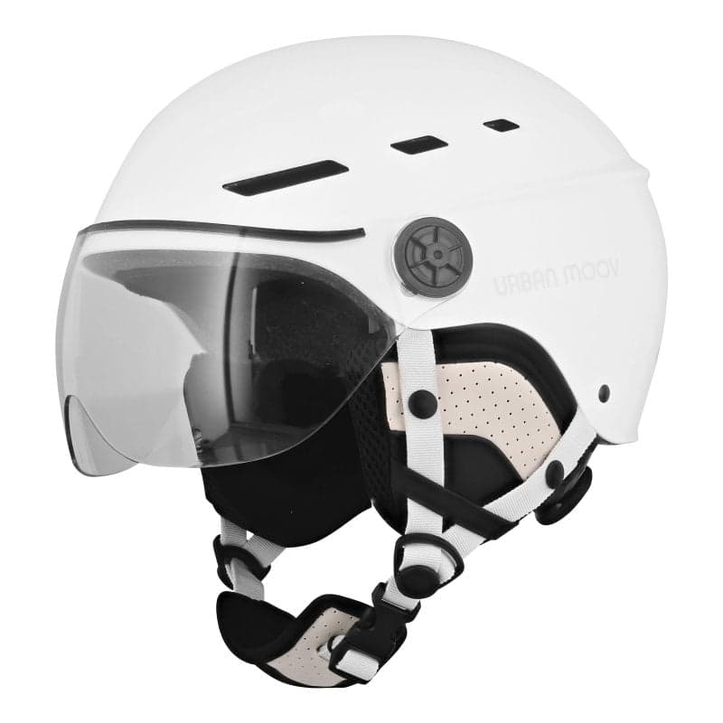 Casque de Protection TnB avec Visière pour Trottinette/Skateboard/Roller Taille M/L 55-57cm Blanc Homologué