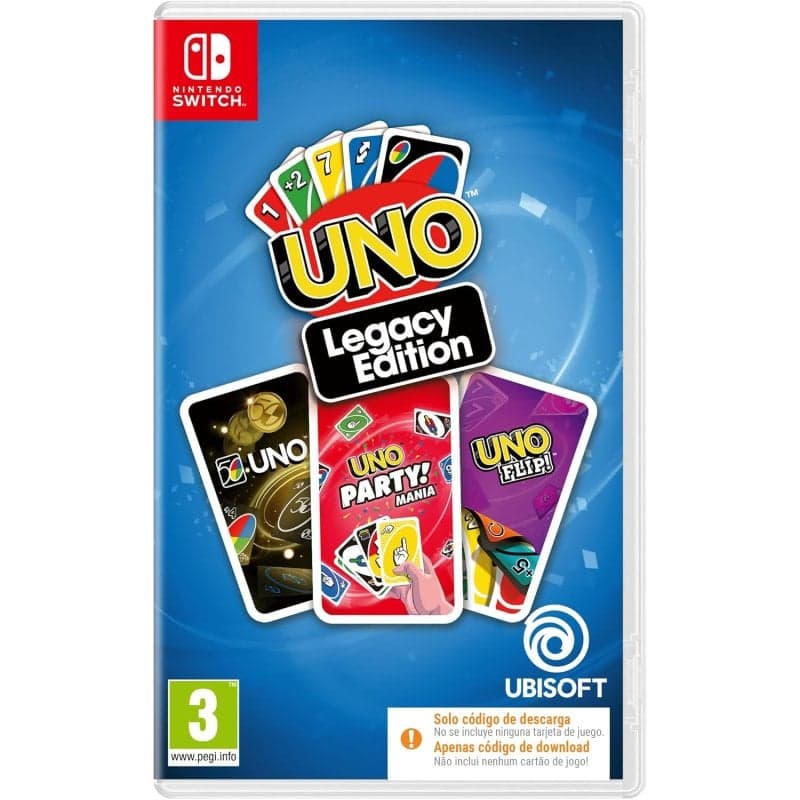 Code UNO Legacy Edition dans une boîte Nintendo Switch