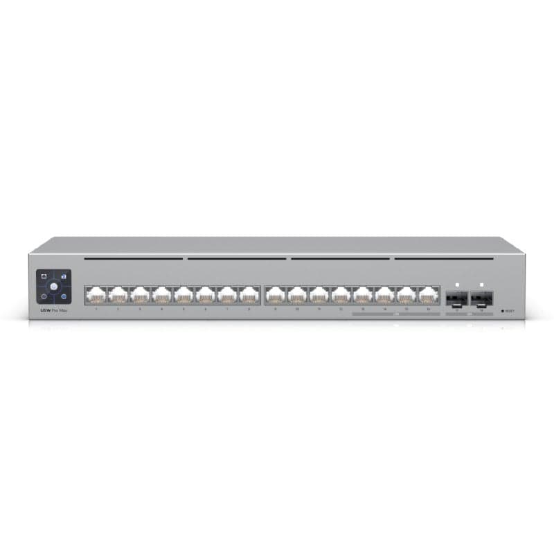 Switch Ubiquiti Pro Max 16 12x1G 4x2.5G 180W L3 Rack 10G SFP+ Écran tactile