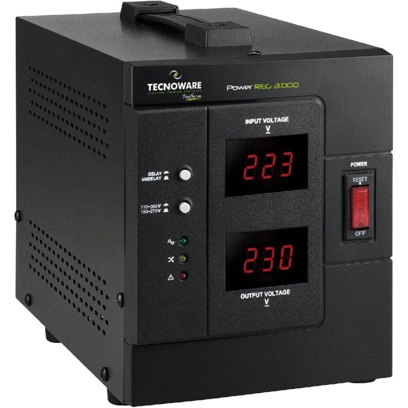 Sai Tecnoware 3000VA Stabilisation électronique ±6% Protection avancée Indicateurs LED