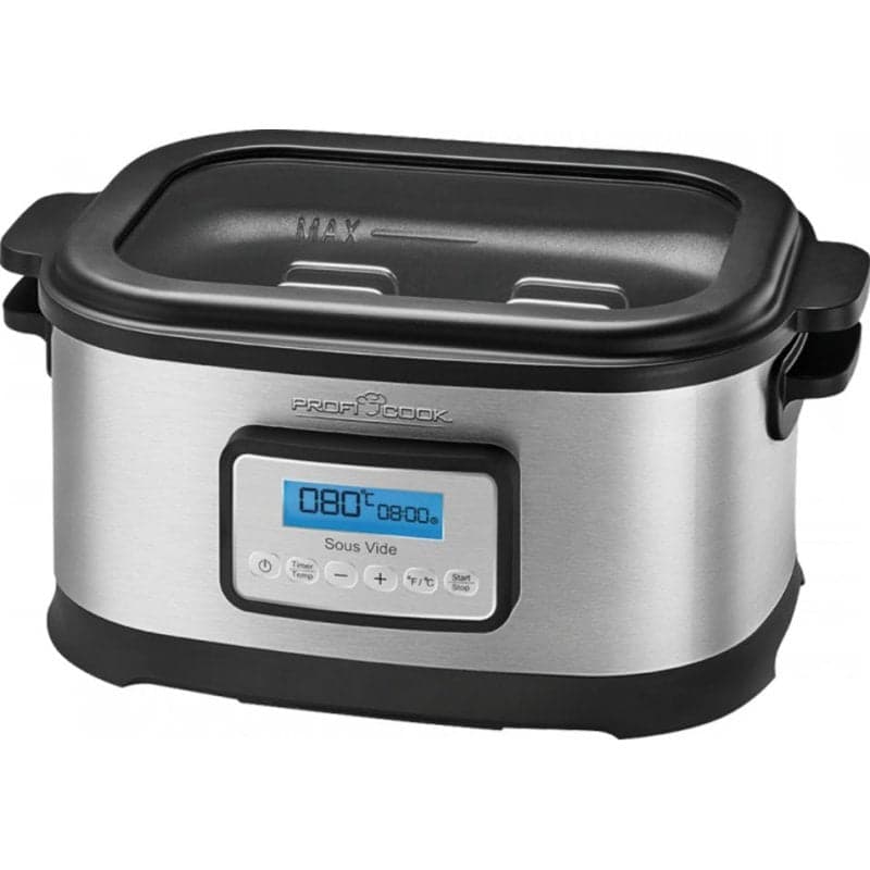 Multicuiseur ProfiCook PC-SV 1112 8L 520W Noir Acier inoxydable LCD