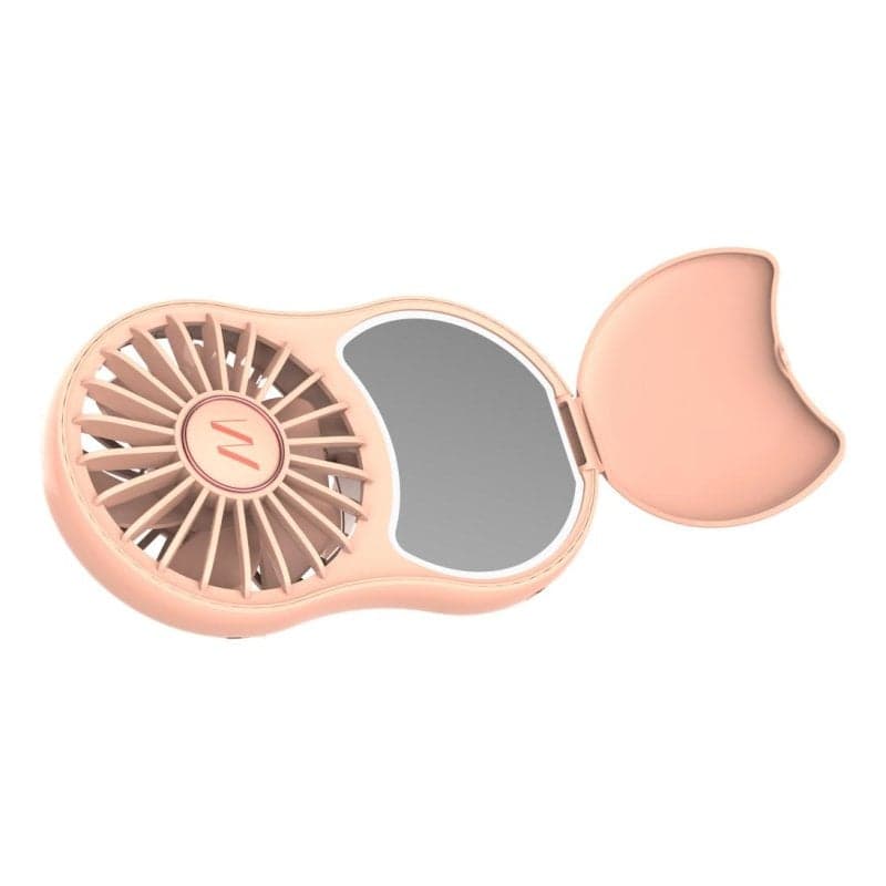Ventilateur de main Muitomas MIRRORFANPF LED miroir portable couleur pêche
