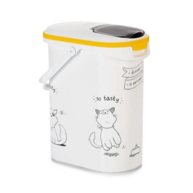 Conteneur de stockage pour animaux Curver 412042 10 L blanc et jaune