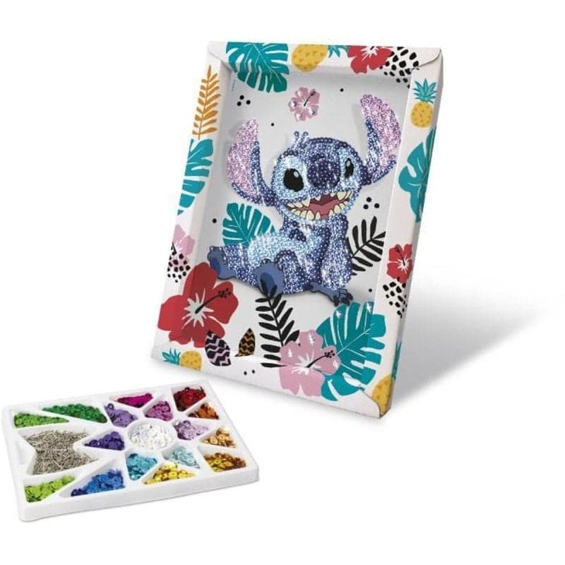 Kit de Loisirs Créatifs Lansay Collection Sequins Stitch Multicolore avec Plateau et Épingles