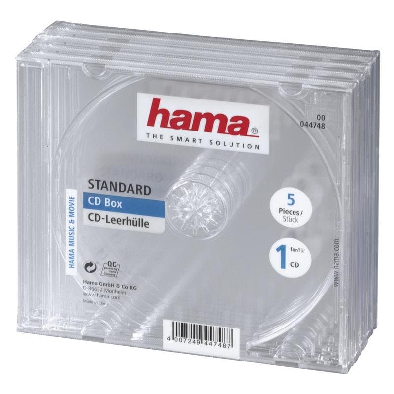Fundas para CD Hama transparentes 5 unidades