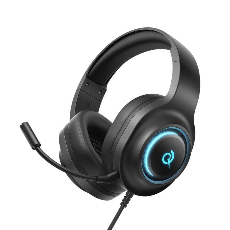Casque QCY Heroad V200 sans fil et filaire Bluetooth 7.1 gaming avec micro noir