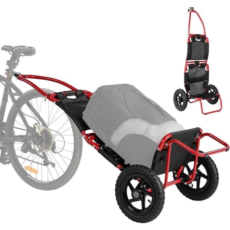 Remorque Vélo Pliable Sepnine 8009t 20kg Alu Roues 30,48cm Rouge