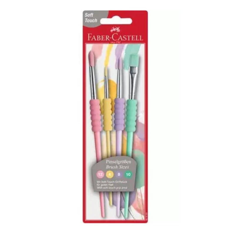 Set de pinceaux pastel Soft Touch Faber-Castell 4 tailles
