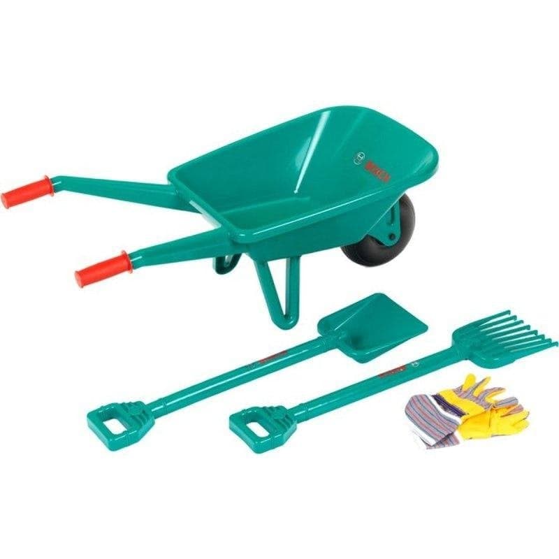 Kit Jardin Enfant Klein 4 Pièces Brouette Pelle Râteau Gants