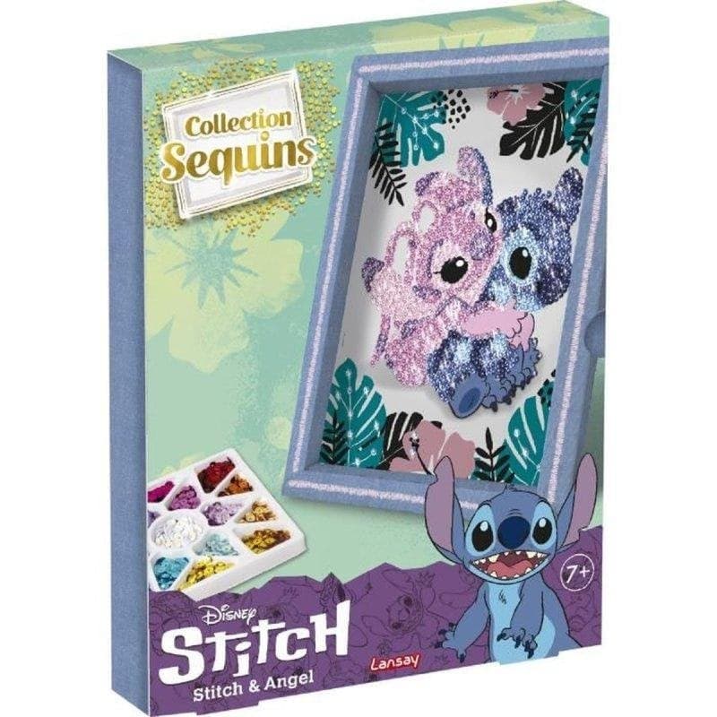 Kit de manuel Stitch & Angel Lansay avec paillettes et cadre