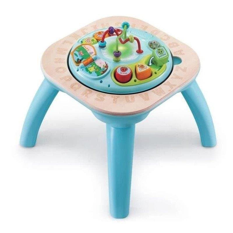 VTech Baby Table d'Activité Évolutive 3-en-1 avec Pièces en Bois FSC
