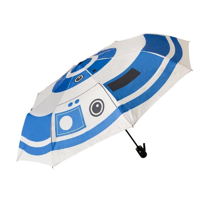 Parapluie Star Wars R2-D2 Taille Complete Octogonale Bleu et Blanc