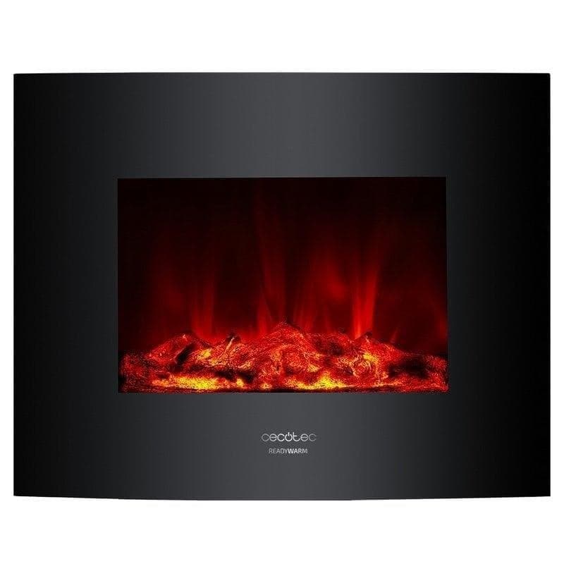 Cheminée Électrique Cecotec Ready Warm 2600 Curved Flames 2000W Murale Télécommande Programmateur
