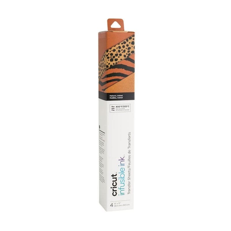 Cricut Infusible Ink Pack 4 Feuilles de transfert infusibles à imprimé animal
