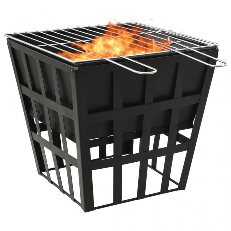 VidaXL Brasero et Barbecue 2 en 1 Acier
