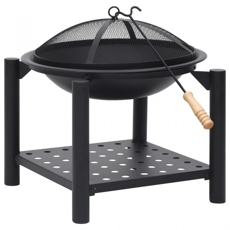 VidaXL Brasero avec Poker 54x54x55cm Acier