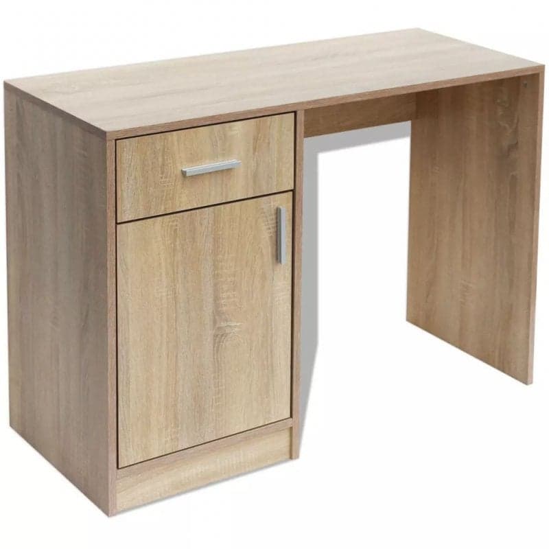 Bureau VidaXL avec tiroir et armoire chêne 100x40x73cm