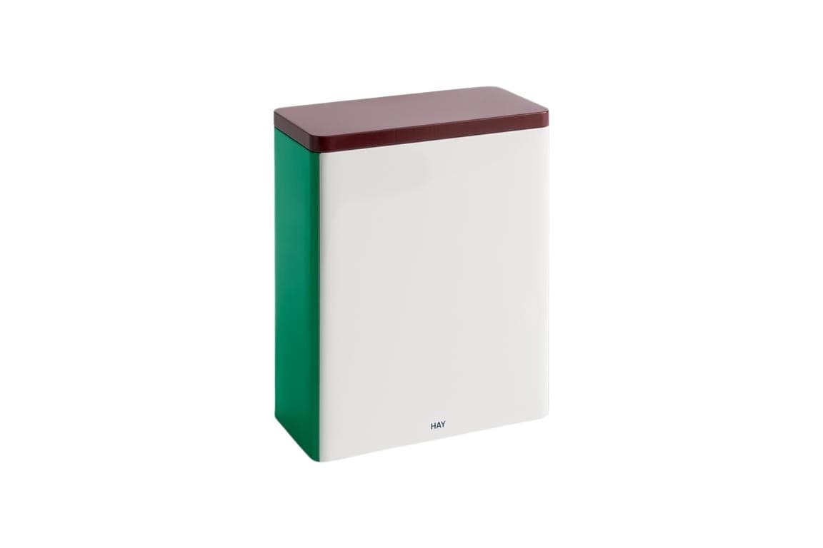 HAY Conteneur Tin X-Large - HAYTinContainerOffWhiteBurgundyGreen