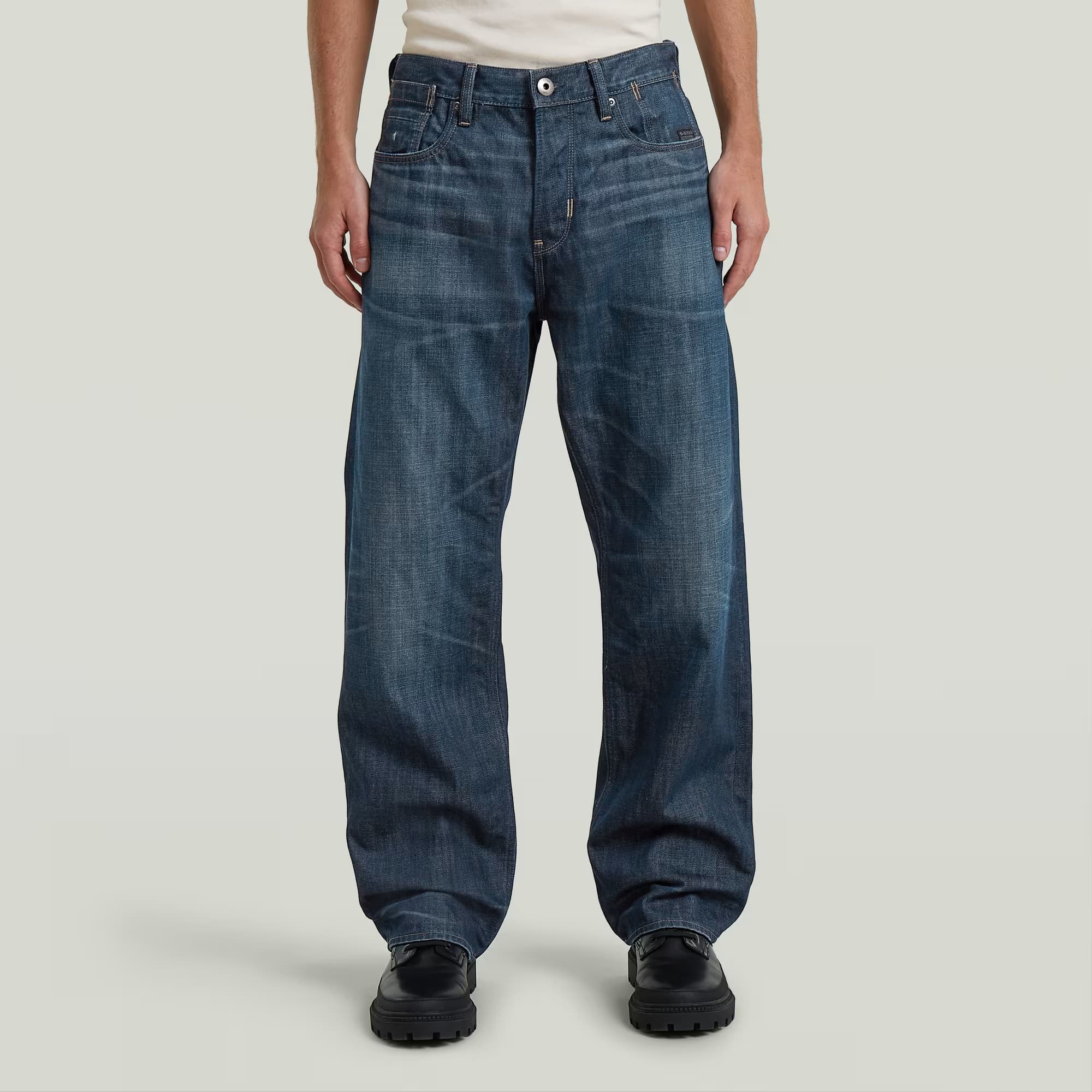 Jean Deeggie Relaxed Straight - Bleu foncé - Hommes