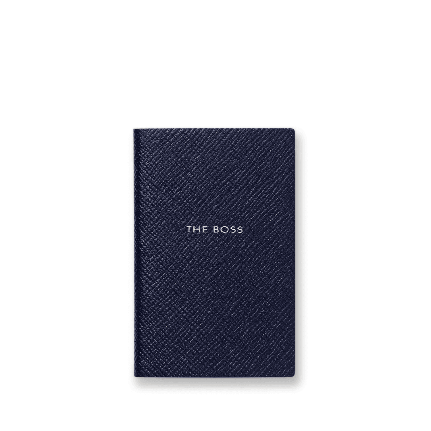 Smythson Carnet Wafer « The Boss » - Bleu Marine