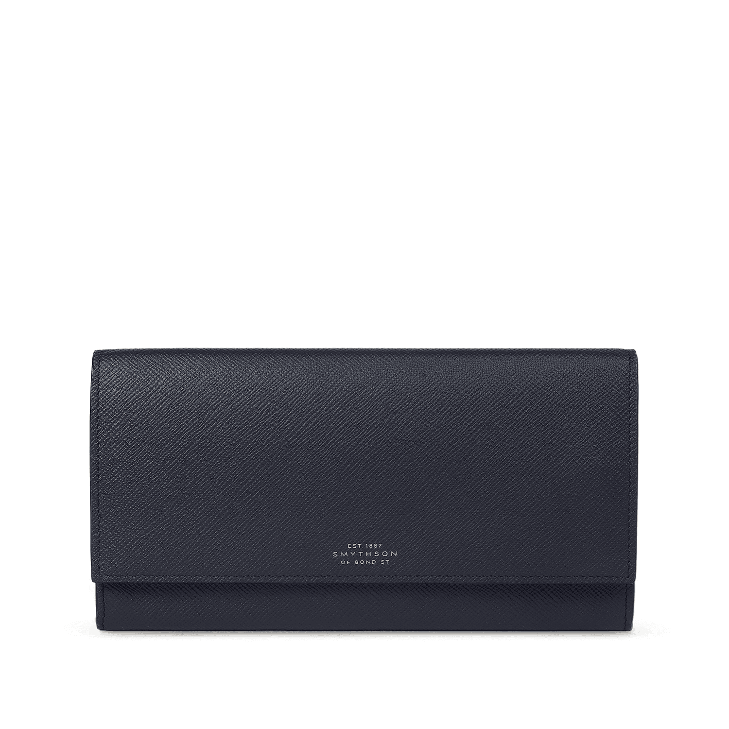 Smythson Portefeuille De Voyage Marshall En Panama - Bleu Marine