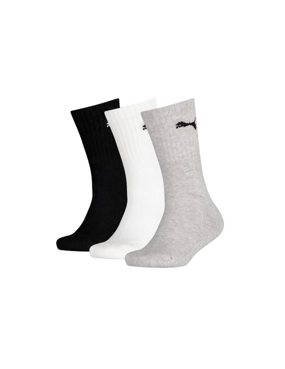 Chaussettes puma crew 3p noir-blanc-gris