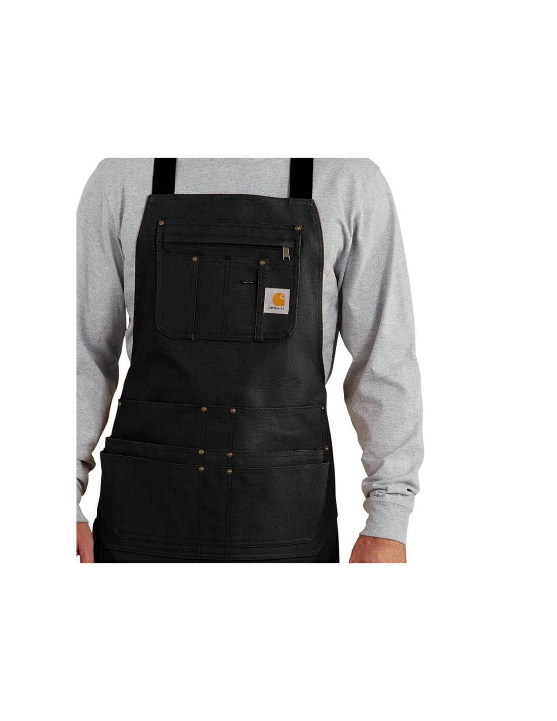 Salopette Carhartt Tablier en toile robuste Homme Noir